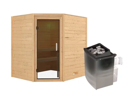 Sauna Massivholzsauna Mia, inkl. 9 kW Ofen mit integrierter Steuerung Produktbild #4