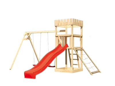 Spielturm Ritterburg Löwenherz SET naturbelassen Produktbild #10