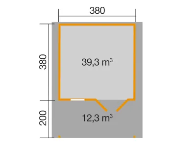 Gartenhaus Blockbohlenhaus 111 A Gr. 3 28 mm naturbelassen Produktbild #3