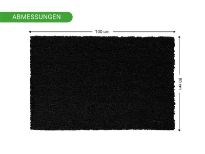 Kokosmatte Schwarz Fußmatte Fußabtreter Schmutzfangmatte Türmatte Fußabstreifer Produktbild #10