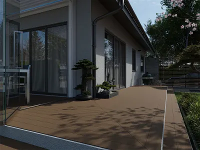 Terrassendielen WPC Premium dunkelbraun Produktbild #1