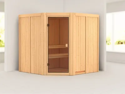 Sauna Kotka mit bronzierter Glastür Produktbild #4