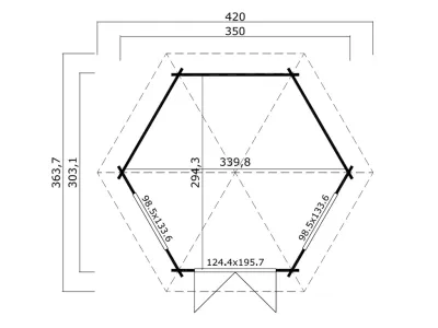 Pavillon Gartenlaube Rivera 44 carbongrau Produktbild #3