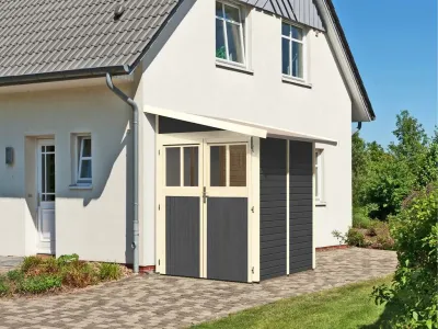 Gerätehaus Ahnlehnhaus Wandlitz 2 19 mm terragrau Produktbild #1
