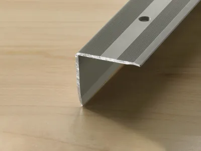 Treppenkantenprofil PROSTEP Aluminium eloxiert Edelstahl Produktbild #1
