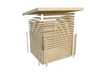 Gartenhaus Hybridhaus Jupiter D inkl. Anbau 19 mm wassergrau/anthrazit Produktbild #8