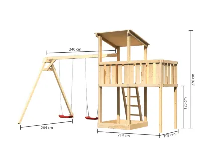 Spielturm Anna naturbelassen mit Varianten Produktbild #3