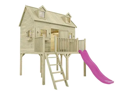 Stelzenhaus Madrid KDI inkl. Rutsche pink Produktbild #4