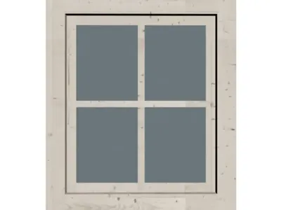 Fenster elfenbeinweiß für 28 mm Gartenhaus oder Pavillon Produktbild #2