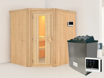 Sauna Systemsauna Siirin, inkl. 9 kW Ofen mit externer Steuerung Produktbild #1