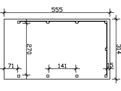 Carport SPARSET Friesland inkl. Rück- und Seitenwand Produktbild #3