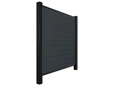 Gartenzaun Sichtschutzzaun PVC Stecksystem anthrazit Produktbild #2