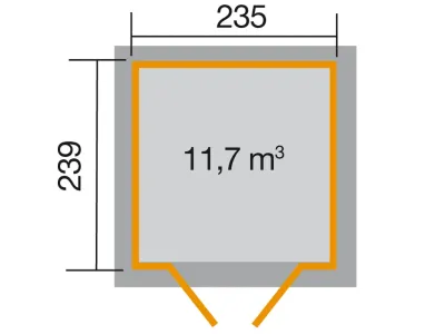Gerätehaus 226 Gr. 2 21 mm anthrazit Produktbild #2
