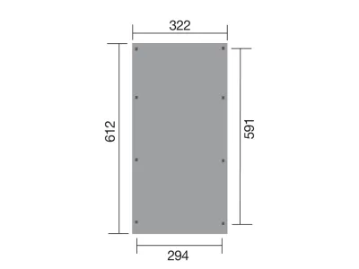 Flachdach Einzelcarport 617 Gr. 2 mit Trapezblech Produktbild #2
