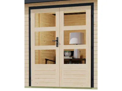 Gartenhaus Hybridhaus Jupiter A 19 mm natur/anthrazit Produktbild #6