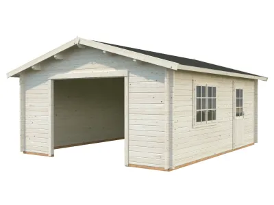 Garage Roger 27,7 m² ohne Tor 70 mm transparent tauchimprägniert Produktbild #2