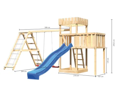 Spielturm Ritterburg Löwenherz SET naturbelassen Produktbild #5