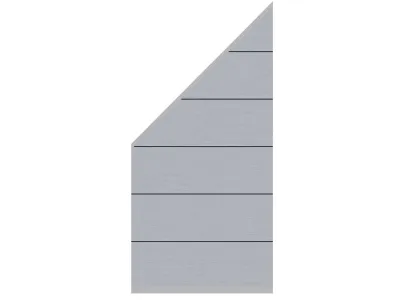 Sichtschutzzaun SYSTEM WPC XL Zaun-Anschluss-Set Abschlusselement Grau Produktbild #2