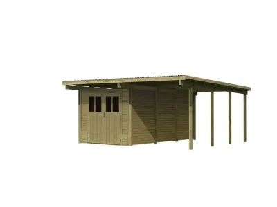 Carport Flachdachcarport mit integriertem Abstellraum 2 kdi Produktbild #8