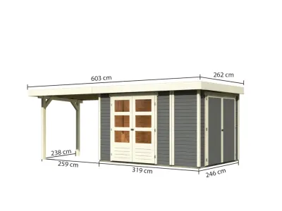Gartenhaus Retola 4 Set terragrau Produktbild #9