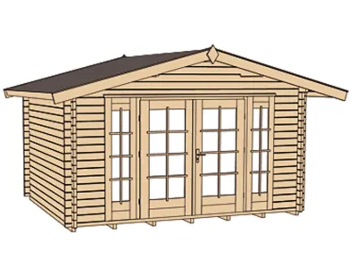 Gartenhaus 137 Gr. 2 45 mm naturbelassen Produktbild #3