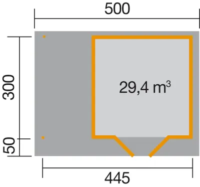 Gartenhaus Designhaus 126 A Gr. 2 28 mm grau Produktbild #2