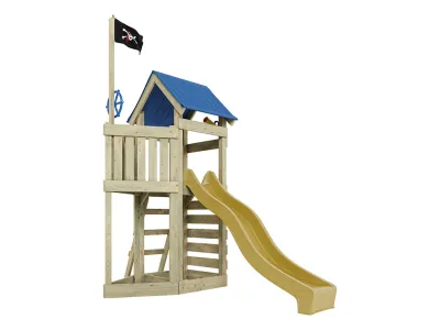 Spielturm Pirat Captain Jolly KDI inkl. Rutsche gelb Produktbild #4
