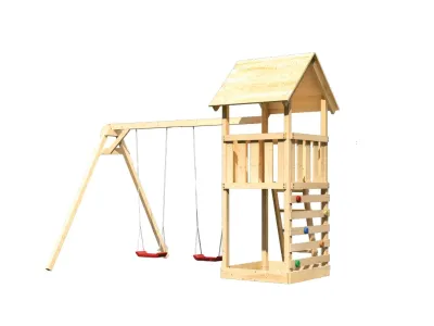 Kinderspielturm Lotti SET naturbelassen  Produktbild #3