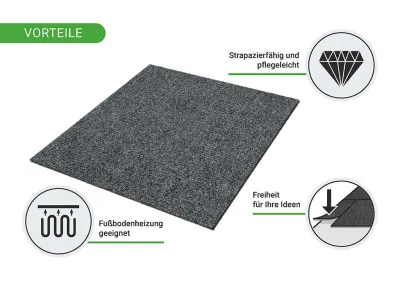 Teppichfliese Nadelfilz Jersey 50 x 50 6 mm stark Produktbild #13