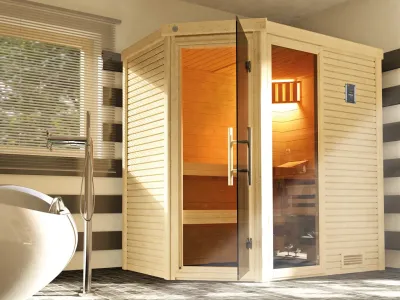Sauna Massivholzsauna Cubilis ECK 2 Produktbild #1