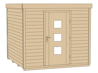 Gartenhaus Designhaus wekaLine 413 Gr. 1 45 mm naturbelassen Produktbild #3