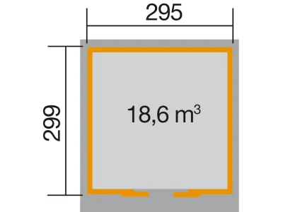 Gerätehaus 225 Gr. 2 21 mm naturbelassen Produktbild #2