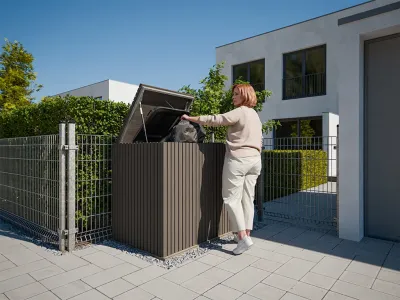 WPC 4-fach Rhombusprofil Walnut co-extrudiert Produktbild #7