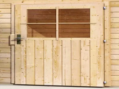 Garage Blockhausgarage mit Tor 40 mm naturbelassen Produktbild #5