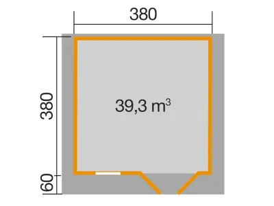 Gartenhaus Blockbohlenhaus 111 Gr. 3 28 mm naturbelassen Produktbild #3