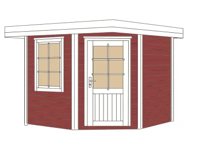 Gartenhaus Designhaus 213 Plus Gr. 2 schwedenrot Produktbild #3