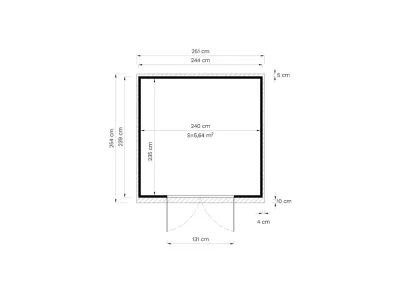 Gartenhaus Lenn 4 19 mm natur Produktbild #3