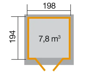 Gartenhaus 325 Gr. 2 19 mm naturbelassen Produktbild #2