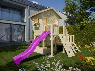 Stelzenhaus Big Birdy KDI inkl. Rutsche pink Produktbild #2