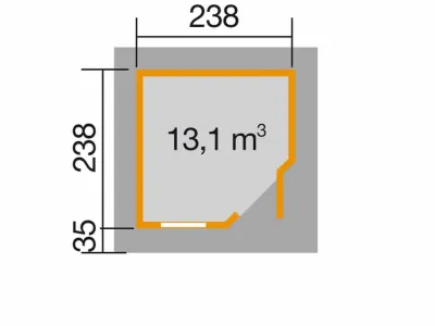 Gartenhaus Designhaus 213 Plus Gr. 1 grau Produktbild #2