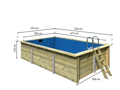 Abbildung zeigt Holzpool inkl. Skimmer (Optional erhältlich L7900445)