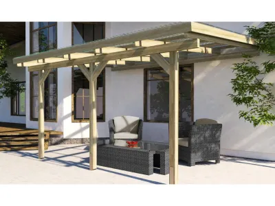Terrassenüberdachung - Anlehncarport 671 Gr.3 Produktbild #1