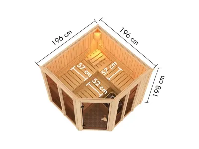 Sauna Airi SET mit Ofen 9 kW, externer Steuerung Produktbild #2