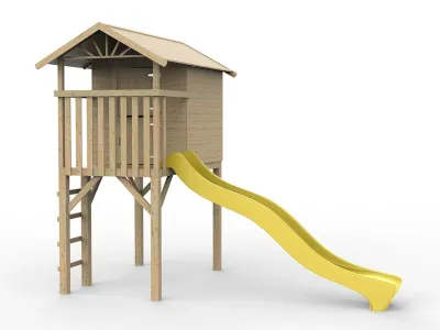Stelzenhaus Tree Hut KDI inkl. Rutsche gelb Produktbild #2