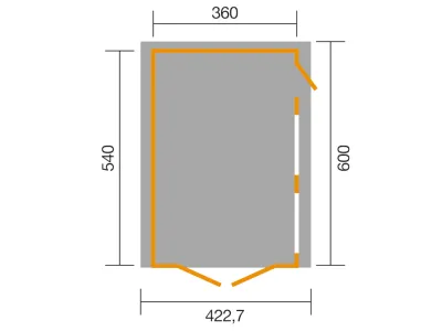 Einzelgarage 441 44 mm graphitgrau Produktbild #3