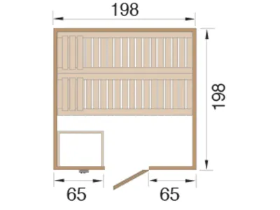 Sauna Massivholzsauna Bergen 2 GTF graphit Ganzglastür und Fensterelement Produktbild #3