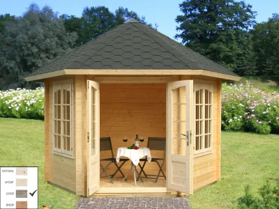 Pavillon Hanna 7,6 m² grau tauchimprägniert Produktbild #1