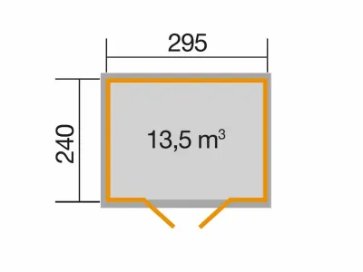 Gartenhaus 219 Gr. 2, 28 mm, schwedenrot Produktbild #2