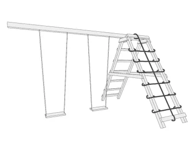 Spielturm Zubehör Doppelschaukelanbau Klettergerüst Produktbild #2