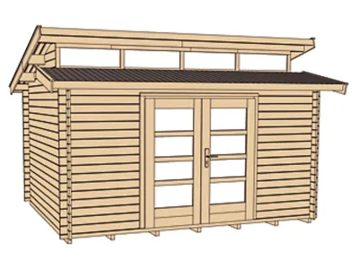 Gartenhaus 158 Gr. 2 28 mm naturbelassen Produktbild #3